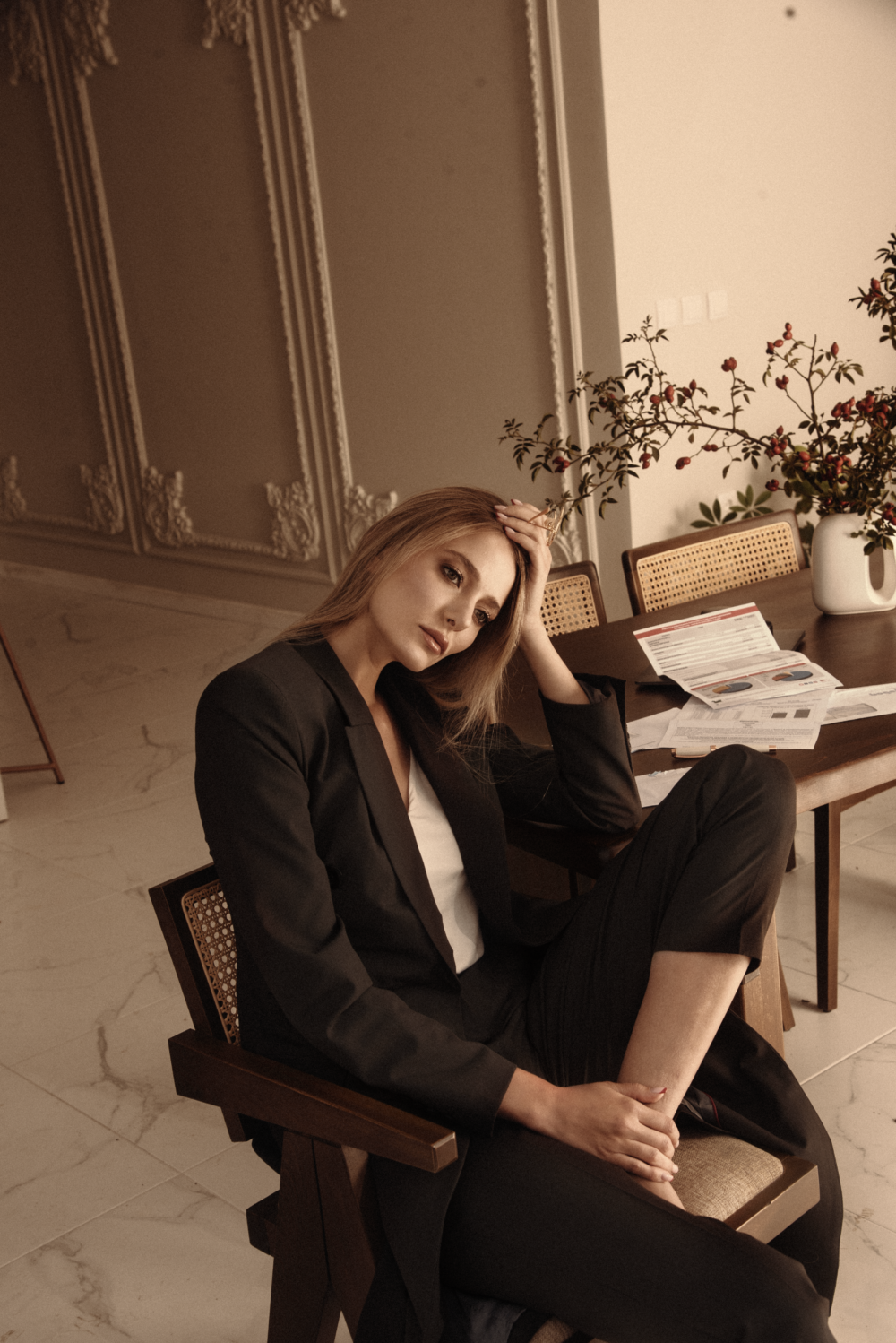 The “Espresso Bean” long double breasted blazer - Image 3